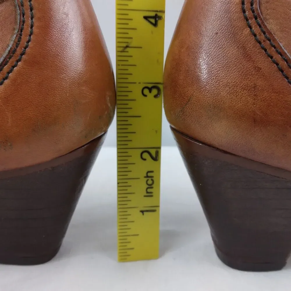 Fling Oxfords Wingtip Brogue Block Heels Leather Y2K Academia Women's 7